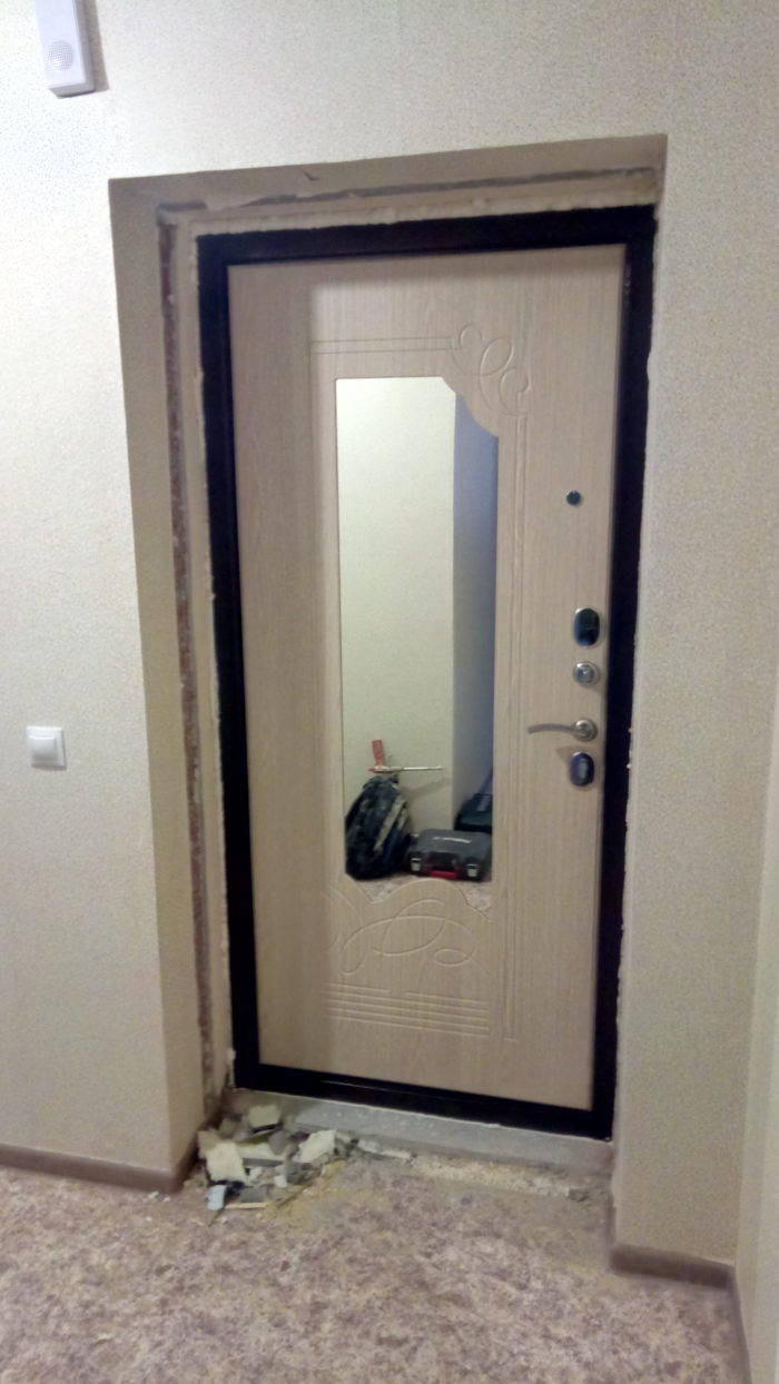Дверь входная Ольга с зеркалом