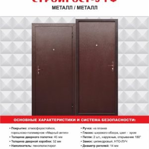 Входная дверь металлическая Стройгост 5 РФ Металл Металл